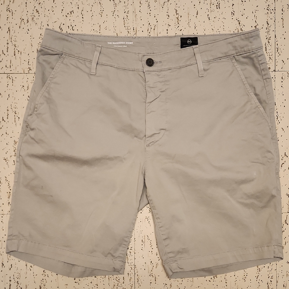 AG Adriano Goldschmied Gray The Wanderer Slim Trouser Shorts